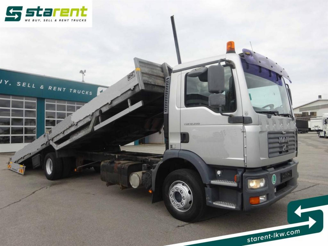 MAN TGM 12.280, Fahrzeugtransporter, kippbar - شاحنة نقل سيارات شاحنة: صورة 2 MAN TGM 12.280, Fahrzeugtransporter, kippbar - شاحنة نقل سيارات شاحنة: صورة 2