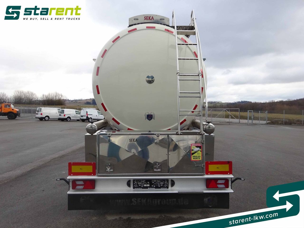 نصف مقطورة صهريج SEKA Lebensmitteltank, 31.000L, Liftachse, Alufelgen: صورة 6