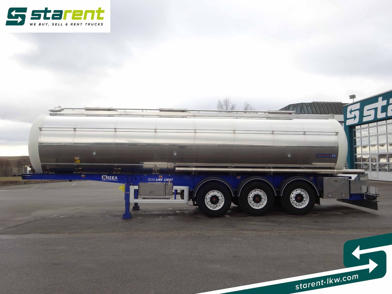 نصف مقطورة صهريج SEKA Lebensmitteltank, 31.000L, Liftachse, Alufelgen: صورة 8