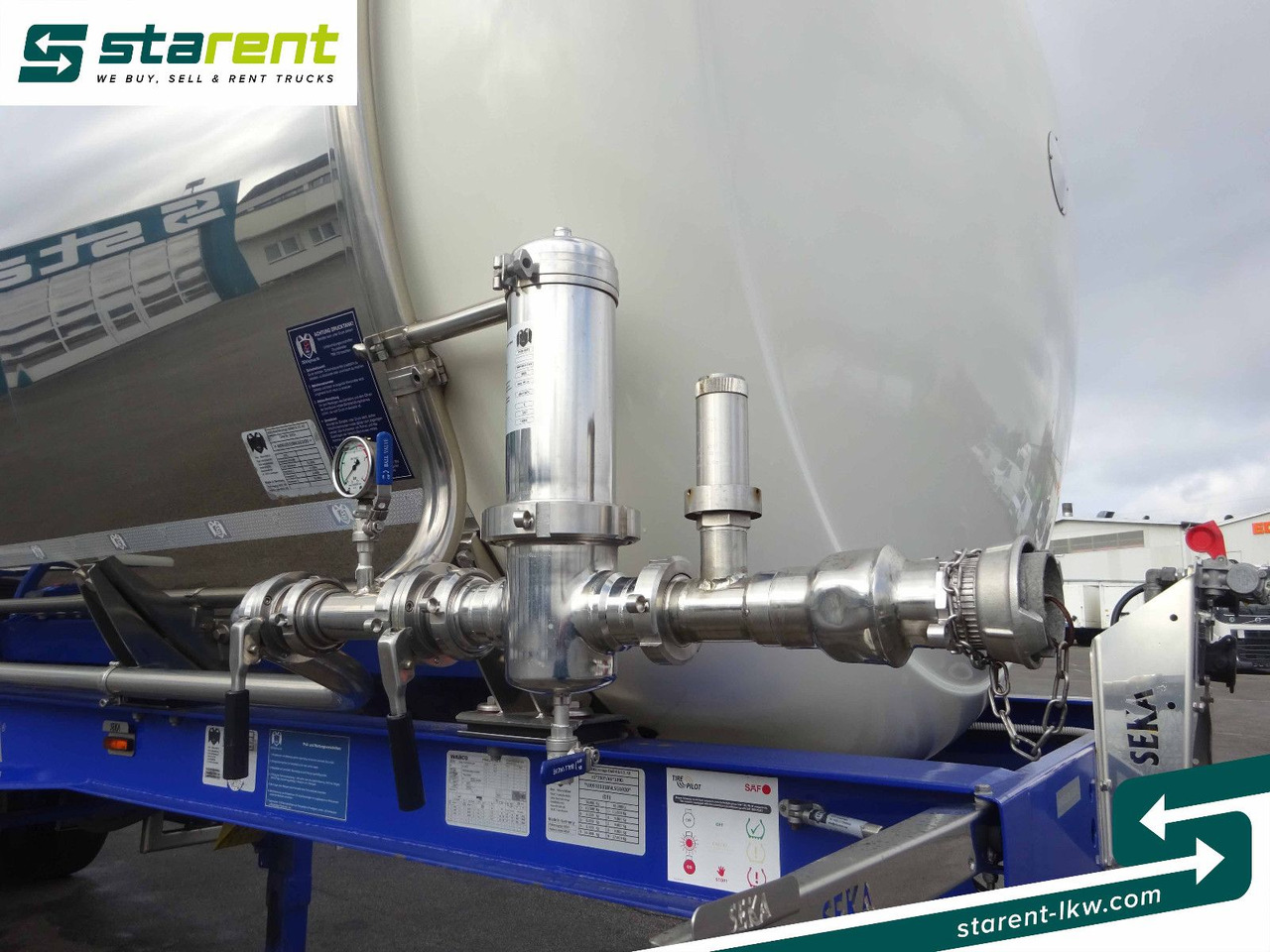 نصف مقطورة صهريج SEKA Lebensmitteltank, 31.000L, Liftachse, Alufelgen: صورة 11