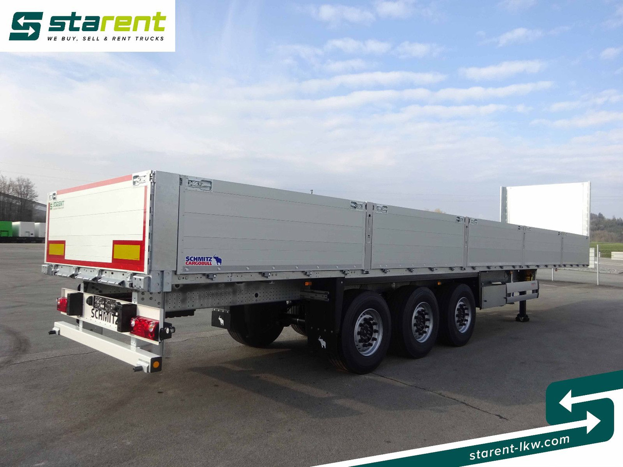 Schmitz Cargobull Baustofftrailer, Liftachse, 80cm Bordwände - نصف مقطورة مسطحة: صورة 5 Schmitz Cargobull Baustofftrailer, Liftachse, 80cm Bordwände - نصف مقطورة مسطحة: صورة 5