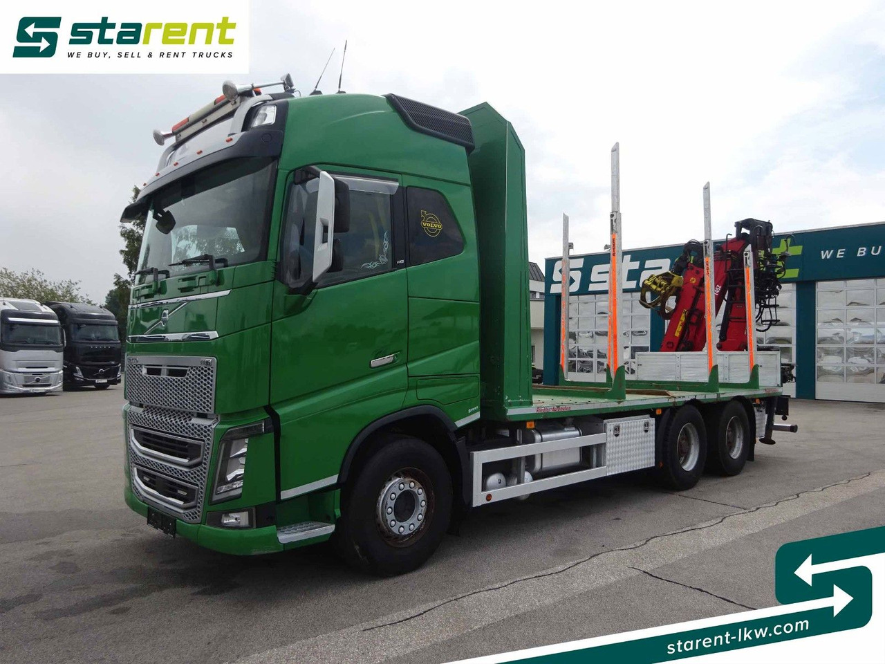 Volvo FH16 550 6x4 Holzaufbau mit Kran (Loglift 145Z) - شاحنة قطع الأشجار, شاحنة كرين: صورة 1 Volvo FH16 550 6x4 Holzaufbau mit Kran (Loglift 145Z) - شاحنة قطع الأشجار, شاحنة كرين: صورة 1