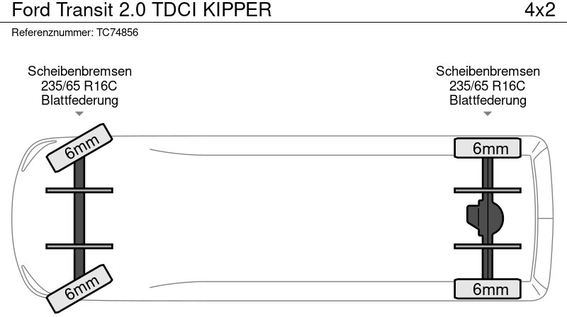 Ford Transit 2.0 TDCI KIPPER - قلاب صغير: صورة 5 Ford Transit 2.0 TDCI KIPPER - قلاب صغير: صورة 5