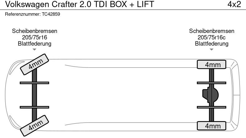 Volkswagen Crafter 2.0 TDI BOX + LIFT - شاحنة مغلقة الصندوق: صورة 4 Volkswagen Crafter 2.0 TDI BOX + LIFT - شاحنة مغلقة الصندوق: صورة 4