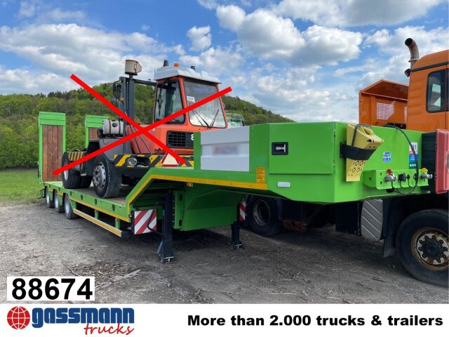 ALPSAN 56t, hydr. Rampen, Verbr. auf 3m - عربة منخفضة مسطحة نصف مقطورة: صورة 1 ALPSAN 56t, hydr. Rampen, Verbr. auf 3m - عربة منخفضة مسطحة نصف مقطورة: صورة 1