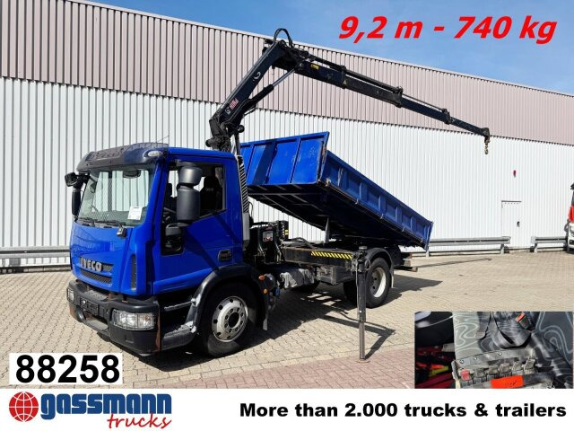 Iveco EuroCargo ML120E28K 4x2 mit Kran Hiab XS088 ES-3 - شاحنة قلاب, شاحنة كرين: صورة 1 Iveco EuroCargo ML120E28K 4x2 mit Kran Hiab XS088 ES-3 - شاحنة قلاب, شاحنة كرين: صورة 1