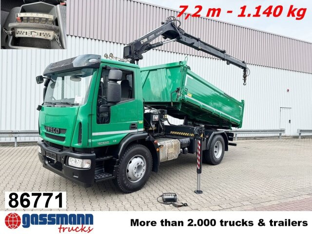 Iveco EuroCargo ML160E28 4x2 mit Kran Hiab XS 088 ES-2 - شاحنة قلاب, شاحنة كرين: صورة 1 Iveco EuroCargo ML160E28 4x2 mit Kran Hiab XS 088 ES-2 - شاحنة قلاب, شاحنة كرين: صورة 1