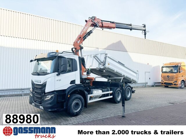 Iveco X-Way AD300X46Z 6x4 mit Kran Atlas AK 206.4E-A2, - شاحنة قلاب, شاحنة كرين: صورة 1 Iveco X-Way AD300X46Z 6x4 mit Kran Atlas AK 206.4E-A2, - شاحنة قلاب, شاحنة كرين: صورة 1