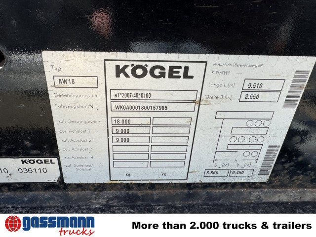 Kögel AW 18 - مقطورة نقل الحاويات: صورة 2 Kögel AW 18 - مقطورة نقل الحاويات: صورة 2