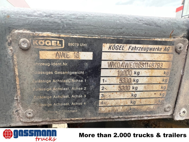 Kögel AWE 18, Ex-Fahrschule - مقطورة نقل الحاويات: صورة 4 Kögel AWE 18, Ex-Fahrschule - مقطورة نقل الحاويات: صورة 4