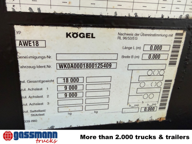 Kögel AWE 18 - مقطورة نقل الحاويات: صورة 4 Kögel AWE 18 - مقطورة نقل الحاويات: صورة 4