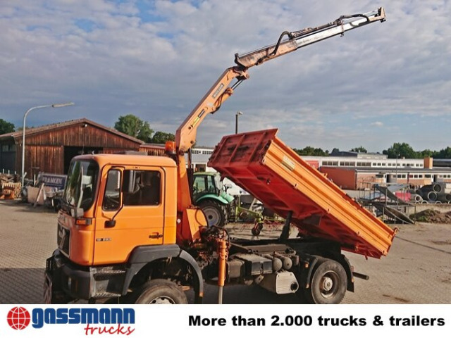 MAN 19.293 4x4 BL mit Kran Meiller MK77RS2 - شاحنة قلاب, شاحنة كرين: صورة 3 MAN 19.293 4x4 BL mit Kran Meiller MK77RS2 - شاحنة قلاب, شاحنة كرين: صورة 3