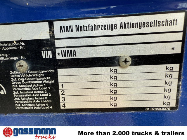 MAN 27.403 6x6 BB, EX-THW - شاحنة هيكل كابينة: صورة 3 MAN 27.403 6x6 BB, EX-THW - شاحنة هيكل كابينة: صورة 3