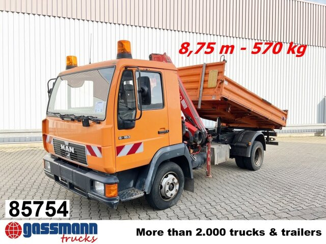MAN 8.163 4x2 BB mit Kran Fassi F60A.23 - شاحنة قلاب, شاحنة كرين: صورة 1 MAN 8.163 4x2 BB mit Kran Fassi F60A.23 - شاحنة قلاب, شاحنة كرين: صورة 1