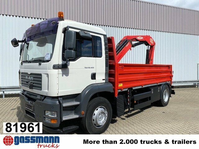 MAN TGA 18.400 4x2 BL Pritsche Heckkran PM17523 - شاحنات مسطحة, شاحنة كرين: صورة 1 MAN TGA 18.400 4x2 BL Pritsche Heckkran PM17523 - شاحنات مسطحة, شاحنة كرين: صورة 1