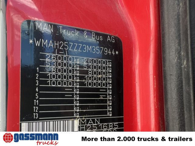 MAN TGA 26.363/410 6x4 BB, 2-S-Alukipper - شاحنة قلاب, شاحنة كرين: صورة 2 MAN TGA 26.363/410 6x4 BB, 2-S-Alukipper - شاحنة قلاب, شاحنة كرين: صورة 2