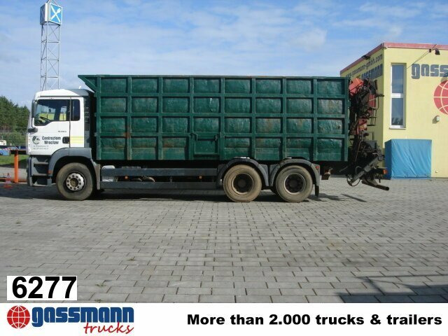 MAN TGA 26.413 BB 6x4 Kran Heckkran Jonsered 1020 - شاحنة قطع الأشجار, شاحنة كرين: صورة 1 MAN TGA 26.413 BB 6x4 Kran Heckkran Jonsered 1020 - شاحنة قطع الأشجار, شاحنة كرين: صورة 1