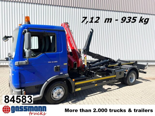 MAN TGL 12.180/210 4x2 BB, City-Abroller, Kran AMCO - شاحنة ذات خطاف, شاحنة كرين: صورة 1 MAN TGL 12.180/210 4x2 BB, City-Abroller, Kran AMCO - شاحنة ذات خطاف, شاحنة كرين: صورة 1