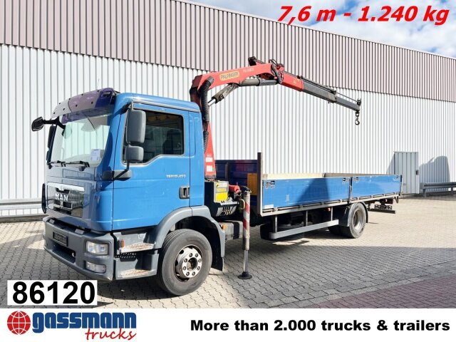 MAN TGM 15.250/340 4X2 BL mit Kran Palfinger PK - شاحنات مسطحة, شاحنة كرين: صورة 1 MAN TGM 15.250/340 4X2 BL mit Kran Palfinger PK - شاحنات مسطحة, شاحنة كرين: صورة 1