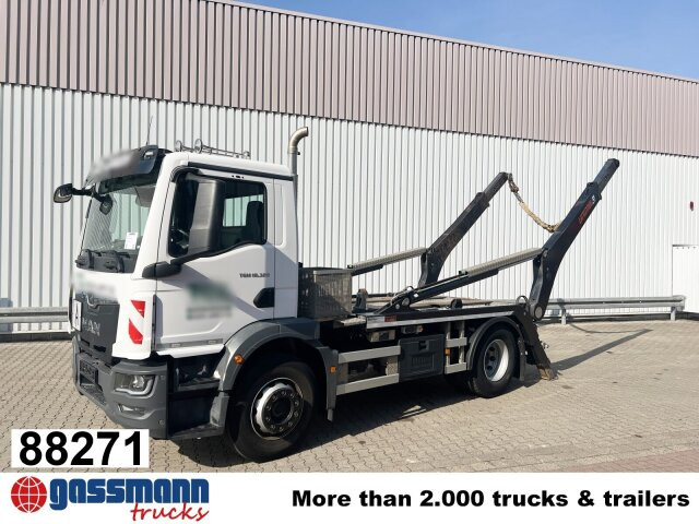 MAN TGM 18.320 4x2 BL, Hiab Tele-Absetzanlage, Funk - شاحنة نقل المخلفات: صورة 1 MAN TGM 18.320 4x2 BL, Hiab Tele-Absetzanlage, Funk - شاحنة نقل المخلفات: صورة 1