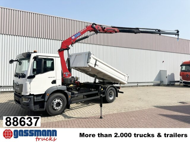 MAN TGM 18.320 4x2, Kran HMF 1320 K3, Funk - شاحنة قلاب, شاحنة كرين: صورة 1 MAN TGM 18.320 4x2, Kran HMF 1320 K3, Funk - شاحنة قلاب, شاحنة كرين: صورة 1