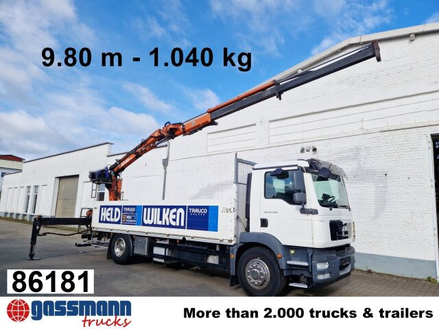 MAN TGM 18.340 4x2 BL, Atlas Ladekran 135.2 V, 9.8m - شاحنات مسطحة, شاحنة كرين: صورة 1 MAN TGM 18.340 4x2 BL, Atlas Ladekran 135.2 V, 9.8m - شاحنات مسطحة, شاحنة كرين: صورة 1