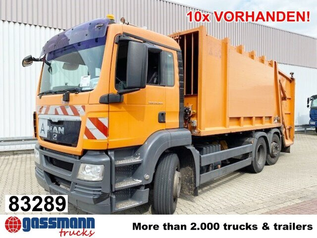 MAN TGS 26.320 6x2-4 BL, Lenkachse, Haller X2, - شاحنة النفايات: صورة 1 MAN TGS 26.320 6x2-4 BL, Lenkachse, Haller X2, - شاحنة النفايات: صورة 1
