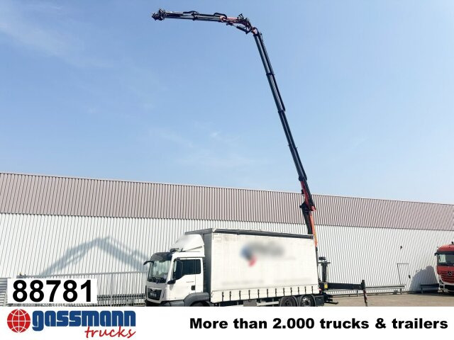 MAN TGS 26.400 6x2-4 LL, Lenk-/Lift, Edscha, - شاحنات مسطحة, شاحنة كرين: صورة 1 MAN TGS 26.400 6x2-4 LL, Lenk-/Lift, Edscha, - شاحنات مسطحة, شاحنة كرين: صورة 1
