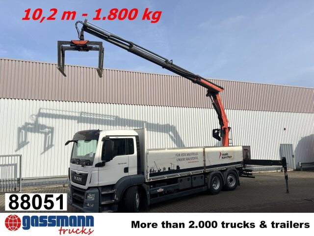MAN TGS 26.400 6x2-4 LL, Navi, Lenk-/Liftachse, - شاحنات مسطحة, شاحنة كرين: صورة 1 MAN TGS 26.400 6x2-4 LL, Navi, Lenk-/Liftachse, - شاحنات مسطحة, شاحنة كرين: صورة 1