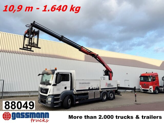 MAN TGS 26.420 6x2-4 LL, Navi, Lenk-/Liftachse, - شاحنات مسطحة, شاحنة كرين: صورة 1 MAN TGS 26.420 6x2-4 LL, Navi, Lenk-/Liftachse, - شاحنات مسطحة, شاحنة كرين: صورة 1