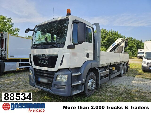 MAN TGS 26.430 6x2-4 BL, Lenk-/Liftachse, Heckkran - شاحنات مسطحة, شاحنة كرين: صورة 1 MAN TGS 26.430 6x2-4 BL, Lenk-/Liftachse, Heckkran - شاحنات مسطحة, شاحنة كرين: صورة 1