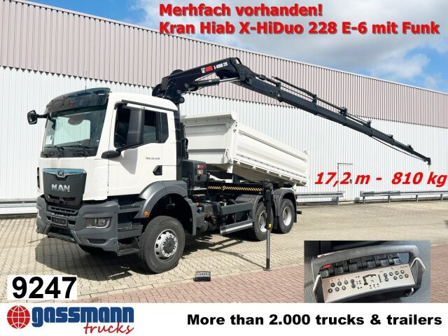 MAN TGS 33.430 6x6 BB CH mit Kran Hiab X-HiDuo 228 - شاحنة قلاب, شاحنة كرين: صورة 1 MAN TGS 33.430 6x6 BB CH mit Kran Hiab X-HiDuo 228 - شاحنة قلاب, شاحنة كرين: صورة 1