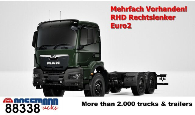 MAN TGS 33.440 6x6 BB CH RHD, Euro2, Rechtslenker, - شاحنة هيكل كابينة: صورة 1 MAN TGS 33.440 6x6 BB CH RHD, Euro2, Rechtslenker, - شاحنة هيكل كابينة: صورة 1