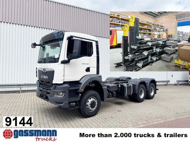 MAN TGS 33.480 6x6 BB CH, Hohe Bauart, Nebenantrieb - شاحنة ذات خطاف: صورة 1 MAN TGS 33.480 6x6 BB CH, Hohe Bauart, Nebenantrieb - شاحنة ذات خطاف: صورة 1
