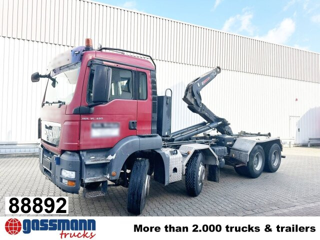 MAN TGS 35.400 8x4 BL, Schub-Knick bis 6,5m - شاحنة ذات خطاف: صورة 1 MAN TGS 35.400 8x4 BL, Schub-Knick bis 6,5m - شاحنة ذات خطاف: صورة 1