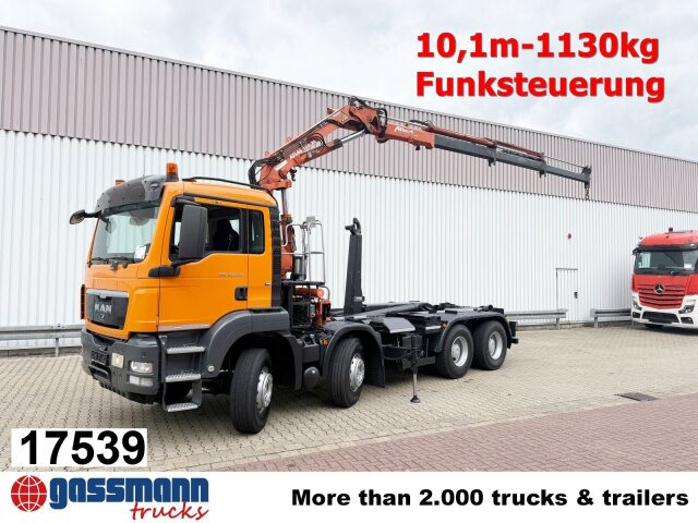 MAN TGS 35.440 8x4 BL, Meiller 19.62, Atlas Kran - شاحنة ذات خطاف, شاحنة كرين: صورة 1 MAN TGS 35.440 8x4 BL, Meiller 19.62, Atlas Kran - شاحنة ذات خطاف, شاحنة كرين: صورة 1