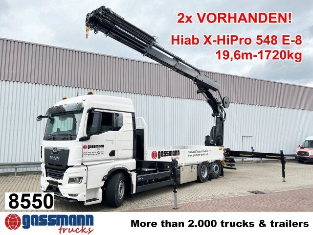 MAN TGX 26.510 6x2-4 LL, Kran Hiab X-HiPro 548 E-8, - شاحنات مسطحة, شاحنة كرين: صورة 1 MAN TGX 26.510 6x2-4 LL, Kran Hiab X-HiPro 548 E-8, - شاحنات مسطحة, شاحنة كرين: صورة 1