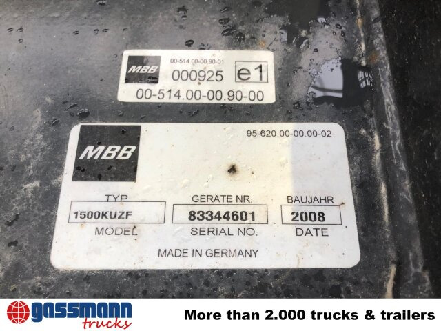 MBB 1500KUZF Ladebordwand unterfaltbar, 1,5t - رافعة هيدروليك خلفية - شاحنة: صورة 2 MBB 1500KUZF Ladebordwand unterfaltbar, 1,5t - رافعة هيدروليك خلفية - شاحنة: صورة 2