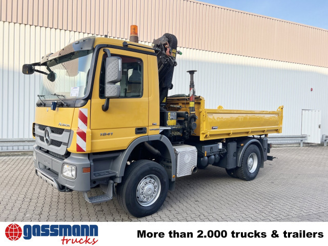 شاحنة قلاب, شاحنة كرين Mercedes-Benz Actros 1841 AK 4x4, EEV, Kran Palfinger: صورة 8