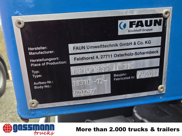 Mercedes-Benz Actros 2032 LA 4x4, Faun Variopress 310 ca. - شاحنة النفايات: صورة 4 Mercedes-Benz Actros 2032 LA 4x4, Faun Variopress 310 ca. - شاحنة النفايات: صورة 4