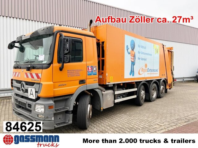 Mercedes-Benz Actros 3241 L 8x2/6, 2x Lenkachse, Zöller - شاحنة النفايات: صورة 1 Mercedes-Benz Actros 3241 L 8x2/6, 2x Lenkachse, Zöller - شاحنة النفايات: صورة 1