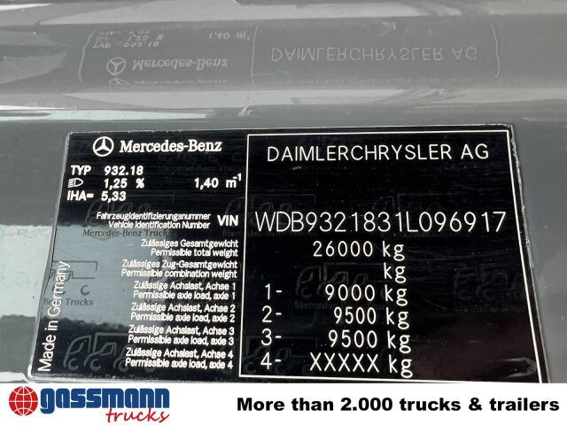 Mercedes-Benz Actros 3346 AK 6x6 - شاحنة هيكل كابينة: صورة 3 Mercedes-Benz Actros 3346 AK 6x6 - شاحنة هيكل كابينة: صورة 3