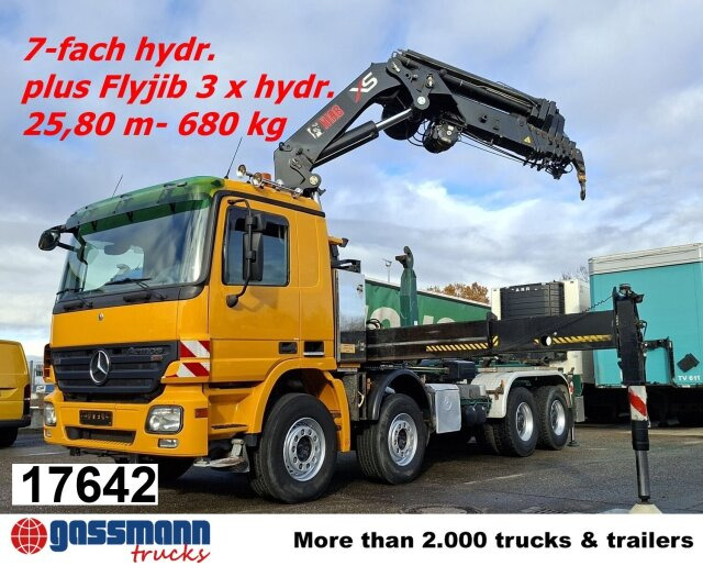 Mercedes-Benz Actros 4146 K 8x4/4, Retarder, Kran Hiab XS 477 - شاحنة ذات خطاف, شاحنة كرين: صورة 1 Mercedes-Benz Actros 4146 K 8x4/4, Retarder, Kran Hiab XS 477 - شاحنة ذات خطاف, شاحنة كرين: صورة 1