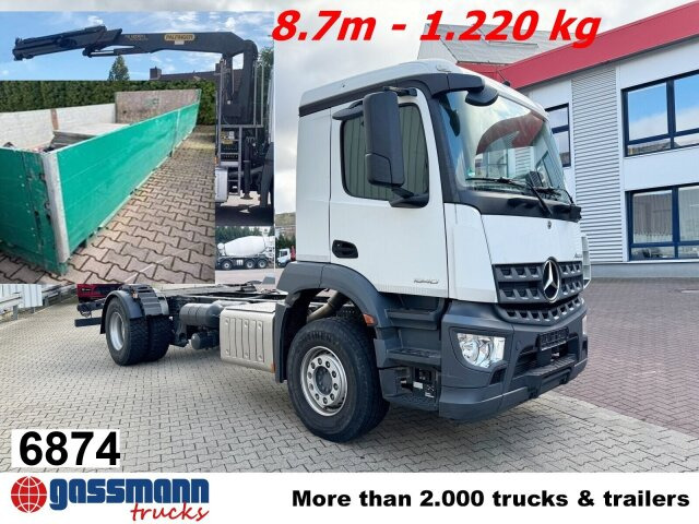 Mercedes-Benz Arocs 1840 L 4x2, Kran Palfinger PK12001L, - شاحنات مسطحة, شاحنة كرين: صورة 1 Mercedes-Benz Arocs 1840 L 4x2, Kran Palfinger PK12001L, - شاحنات مسطحة, شاحنة كرين: صورة 1