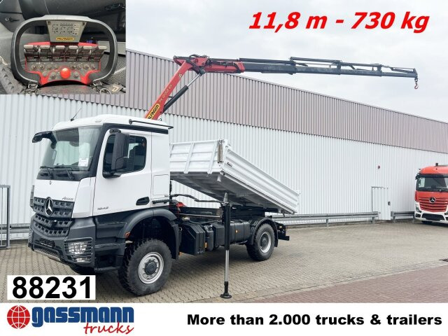 Mercedes-Benz Arocs 1842 AK 4x4, Kran Palfinger PK12001-EH C, - شاحنة قلاب, شاحنة كرين: صورة 1 Mercedes-Benz Arocs 1842 AK 4x4, Kran Palfinger PK12001-EH C, - شاحنة قلاب, شاحنة كرين: صورة 1