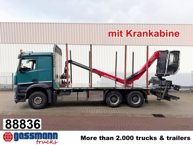 Mercedes-Benz Arocs 2648 6x4 mit Heckkran Epsilon M12Z83, - شاحنة قطع الأشجار, شاحنة كرين: صورة 1 Mercedes-Benz Arocs 2648 6x4 mit Heckkran Epsilon M12Z83, - شاحنة قطع الأشجار, شاحنة كرين: صورة 1
