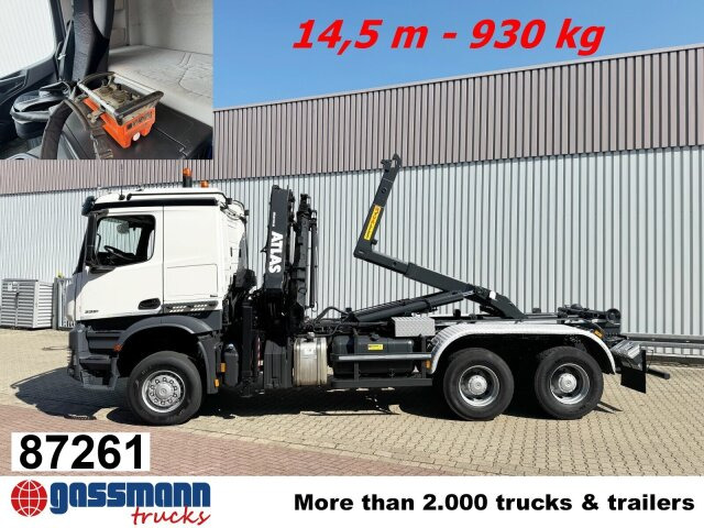 Mercedes-Benz Arocs 3351 AK 6x6, Retarder, Navi, Grounder, - شاحنة ذات خطاف, شاحنة كرين: صورة 1 Mercedes-Benz Arocs 3351 AK 6x6, Retarder, Navi, Grounder, - شاحنة ذات خطاف, شاحنة كرين: صورة 1