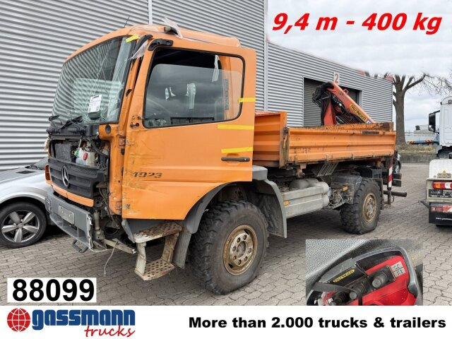 Mercedes-Benz Atego 1023 A 4x4, Einzelbereifung, Heckkran - شاحنة هيكل كابينة, شاحنة كرين: صورة 1 Mercedes-Benz Atego 1023 A 4x4, Einzelbereifung, Heckkran - شاحنة هيكل كابينة, شاحنة كرين: صورة 1