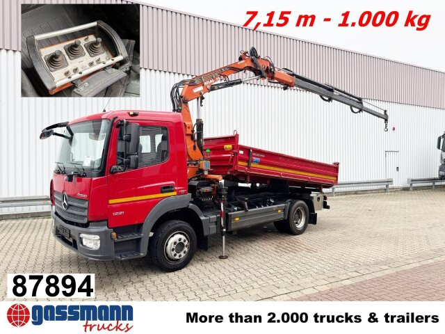 Mercedes-Benz Atego 1221 K 4x2 mit Kran Atlas AK 75.2, Funk, - شاحنة قلاب, شاحنة كرين: صورة 1 Mercedes-Benz Atego 1221 K 4x2 mit Kran Atlas AK 75.2, Funk, - شاحنة قلاب, شاحنة كرين: صورة 1