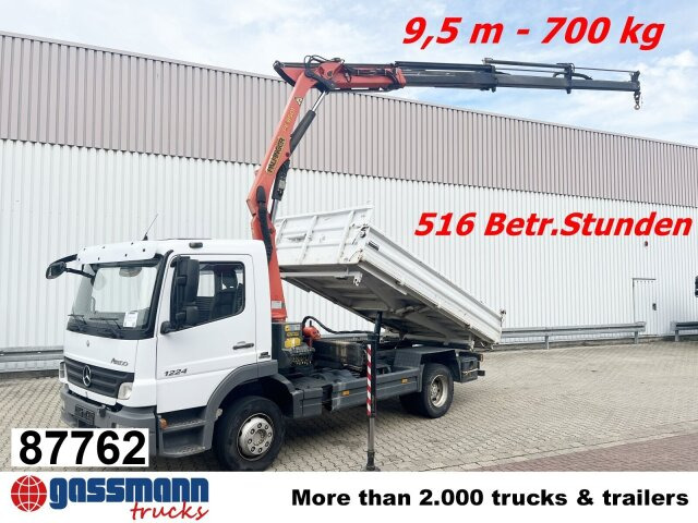 Mercedes-Benz Atego 1224 KK 4x2, 2x AHK, Kran Palfinger PK8501 - شاحنة قلاب, شاحنة كرين: صورة 1 Mercedes-Benz Atego 1224 KK 4x2, 2x AHK, Kran Palfinger PK8501 - شاحنة قلاب, شاحنة كرين: صورة 1